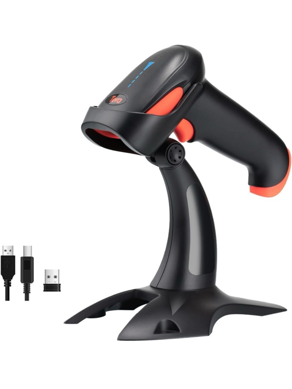 New Barcode Scanner Wireless 1D 2D QR with Stand